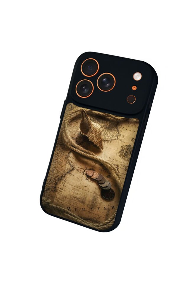 iPhone 17 Pro Max Uyumlu Pusula Tasarımlı Glossy Premium Kılıf