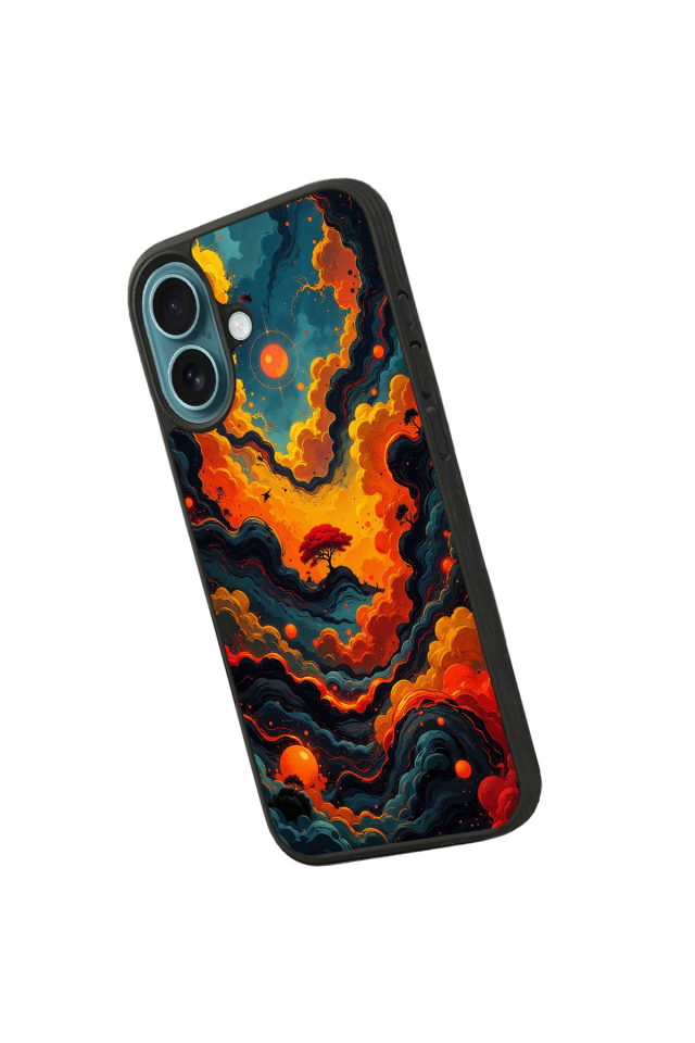 iPhone 16 Plus Uyumlu Abstract Tasarımlı Glossy Premium Kılıf