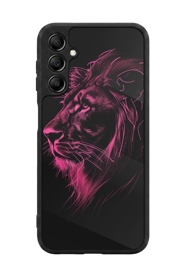 Samsung Galaxy A14 Uyumlu Aslan Tasarımlı Glossy Premium Kılıf