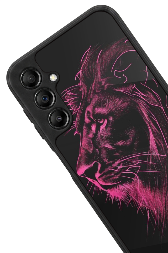 Samsung Galaxy A14 Uyumlu Aslan Tasarımlı Glossy Premium Kılıf