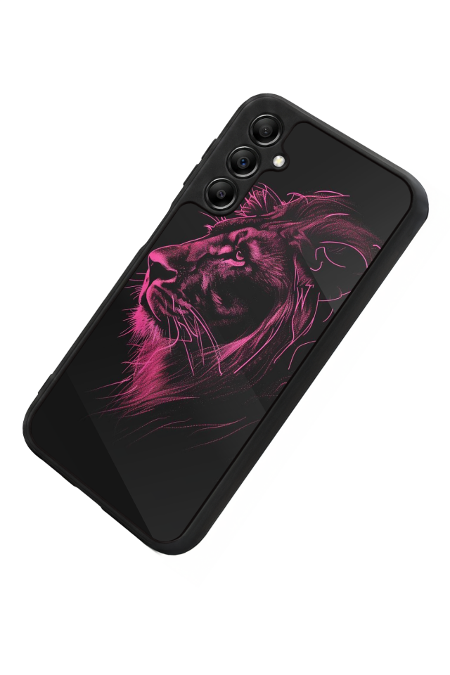 Samsung Galaxy A14 Uyumlu Aslan Tasarımlı Glossy Premium Kılıf