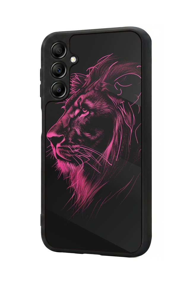 Samsung Galaxy A14 Uyumlu Aslan Tasarımlı Glossy Premium Kılıf