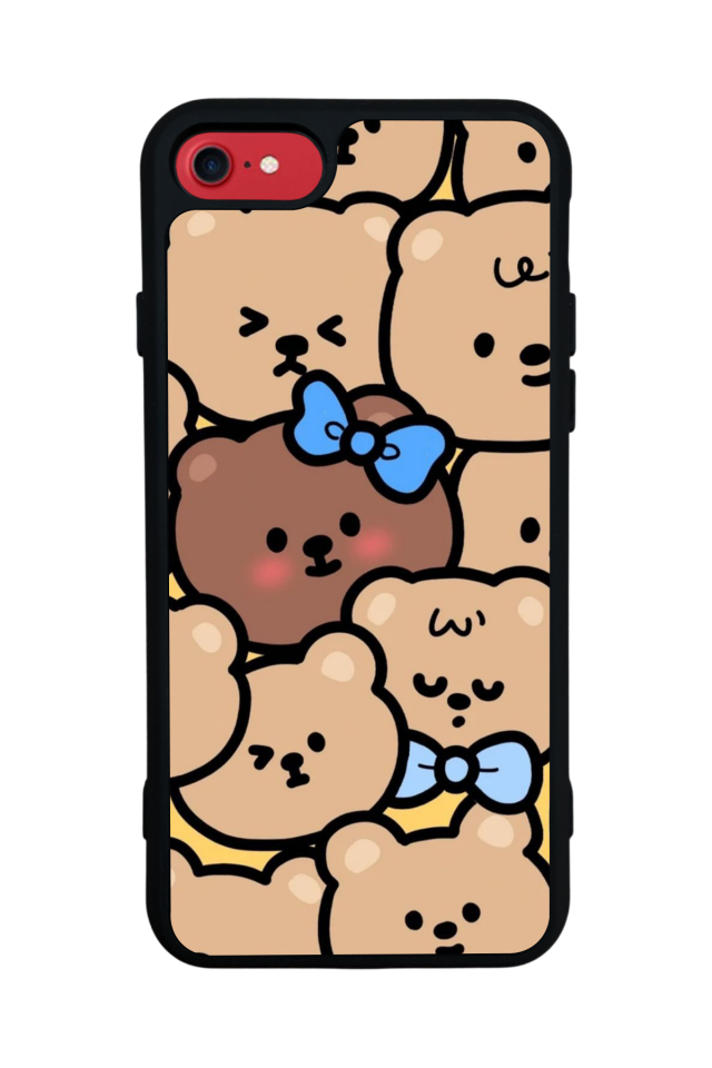 iPhone 7 Uyumlu Ayı Tasarımlı Glossy Premium Kılıf