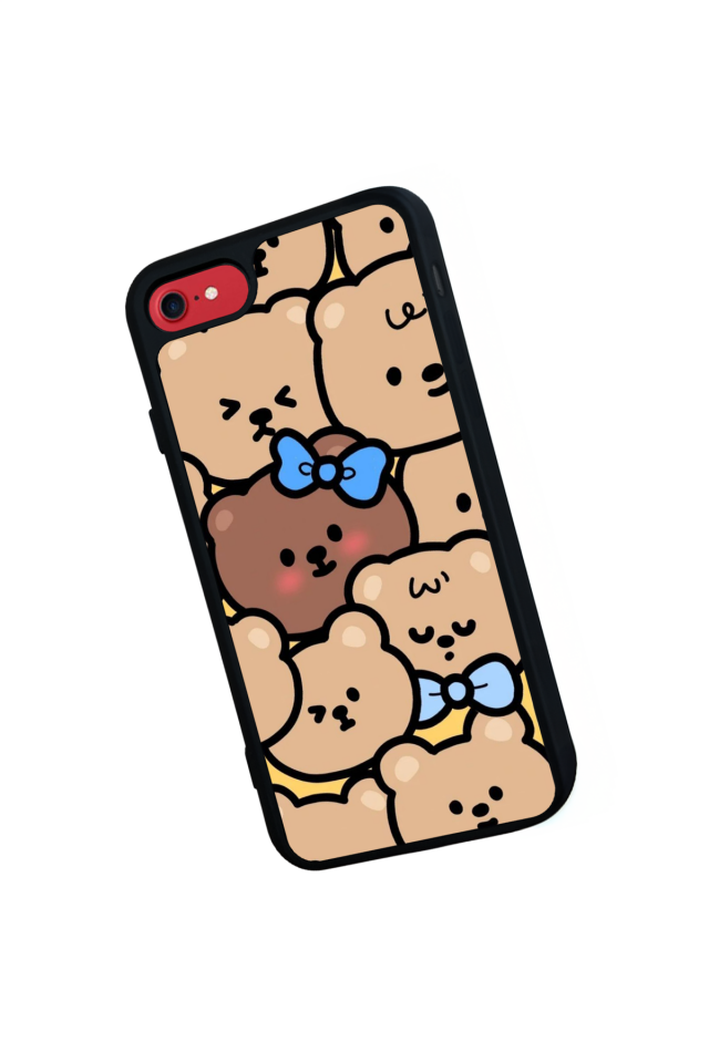 iPhone 7 Uyumlu Ayı Tasarımlı Glossy Premium Kılıf