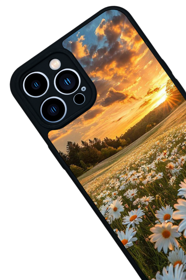 iPhone 12 Pro Max Uyumlu Cicek Tasarımlı Glossy Premium Kılıf