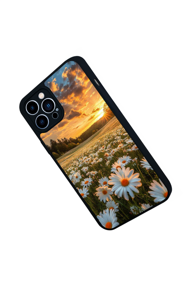 iPhone 12 Pro Max Uyumlu Cicek Tasarımlı Glossy Premium Kılıf