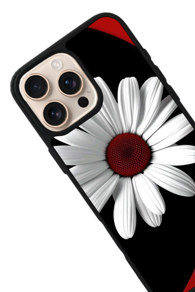 iPhone 15 Pro Uyumlu Cicek Tasarımlı Glossy Premium Kılıf