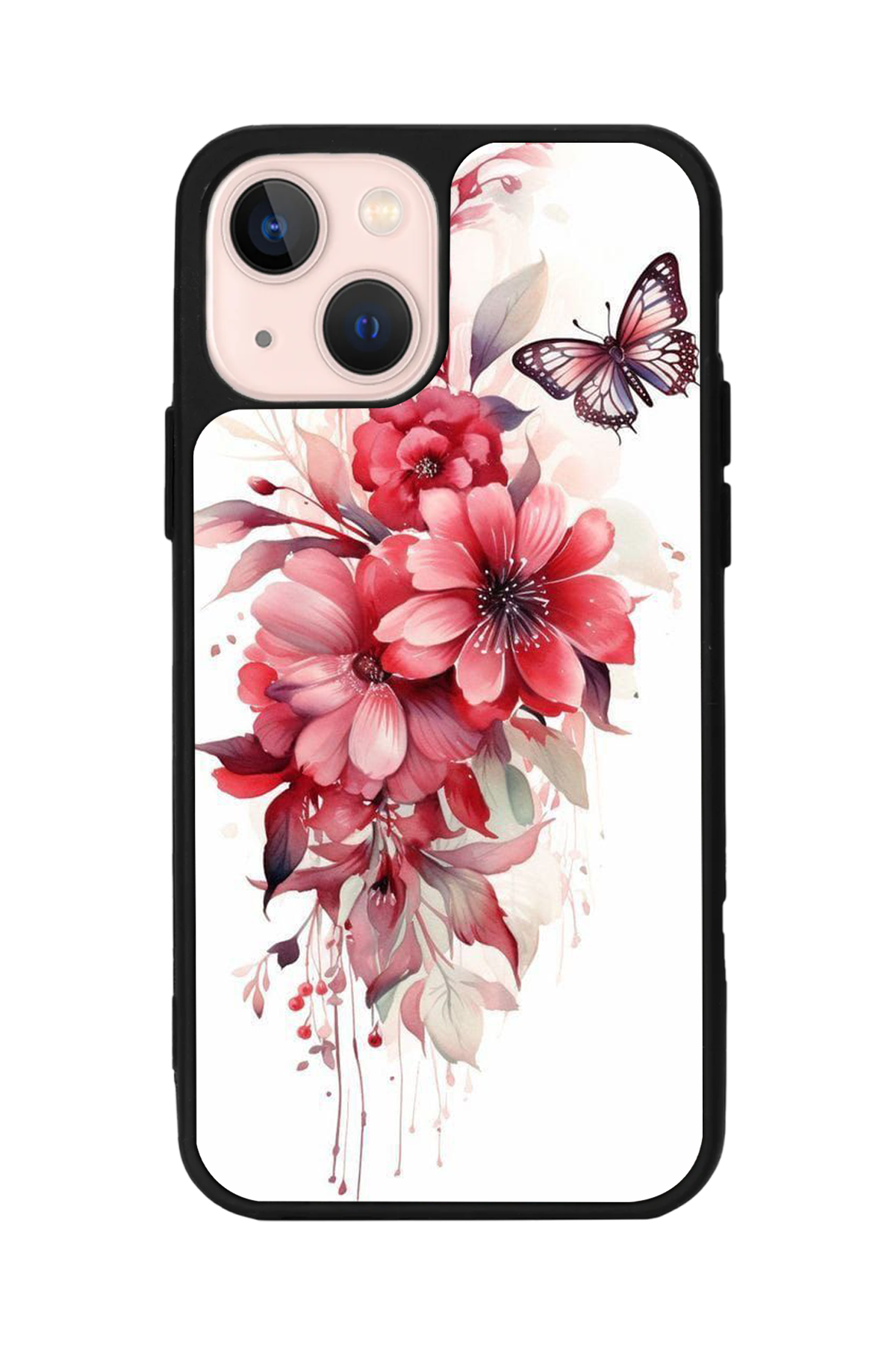 iPhone 15 Uyumlu Floral Tasarımlı Glossy Premium Kılıf