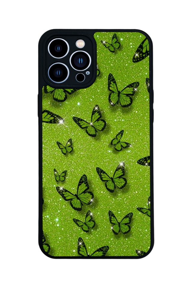iPhone 13 Pro Max Uyumlu Kelebek Tasarımlı Glossy Premium Kılıf