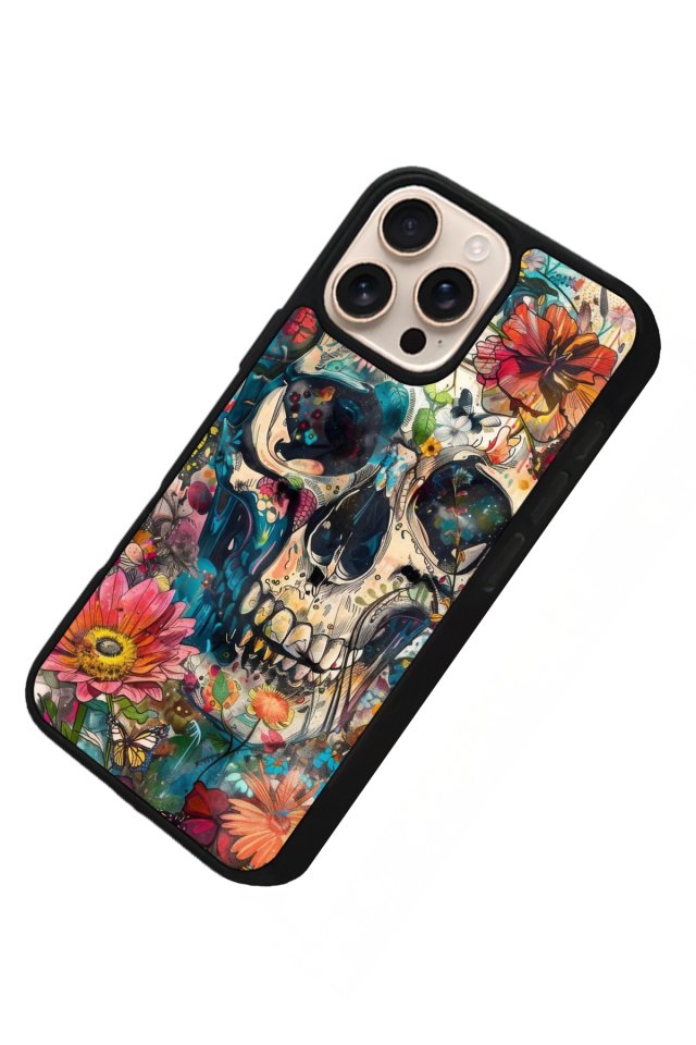 iPhone 15 Pro Max Uyumlu KuruKafa Tasarımlı Glossy Premium Kılıf