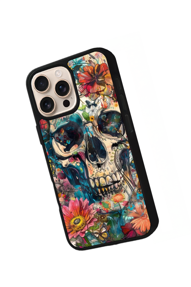 iPhone 15 Pro Max Uyumlu KuruKafa Tasarımlı Glossy Premium Kılıf