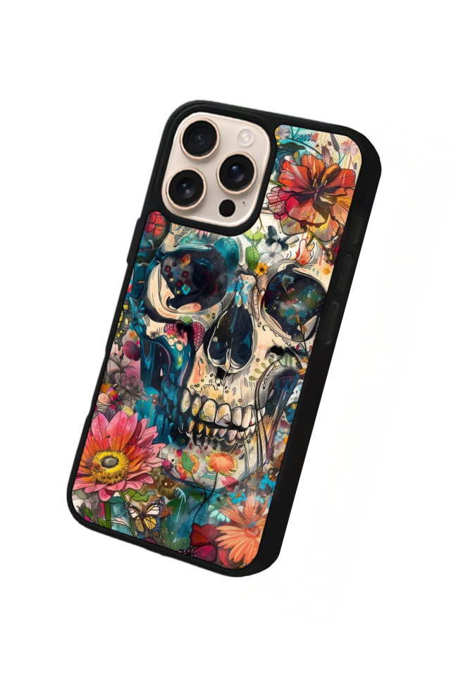 iPhone 15 Pro Max Uyumlu KuruKafa Tasarımlı Glossy Premium Kılıf