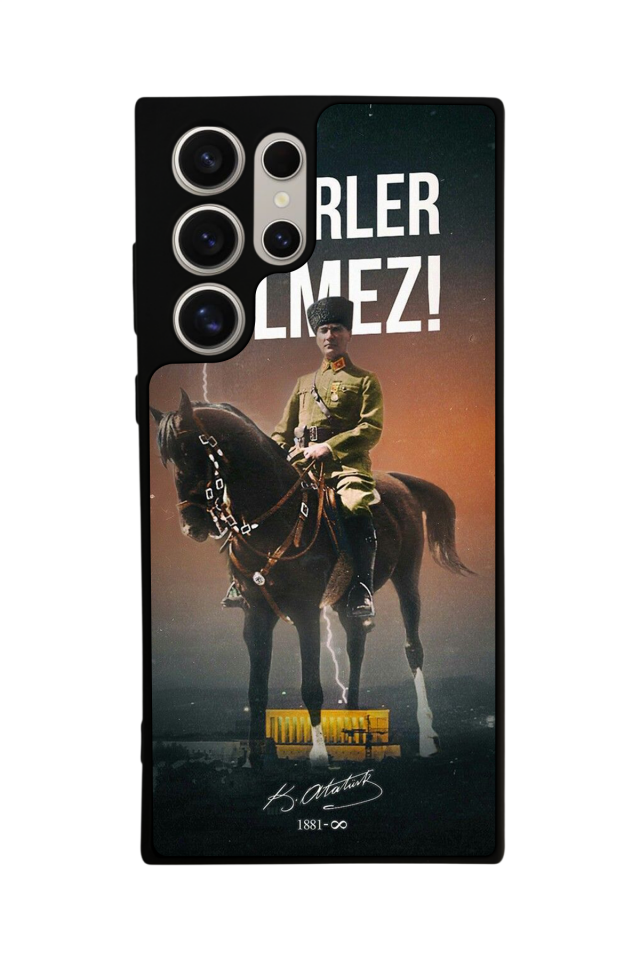 Samsung Galaxy S22 Ultra Uyumlu Mustafa Kemal Ataturk Tasarımlı Glossy Premium Kılıf