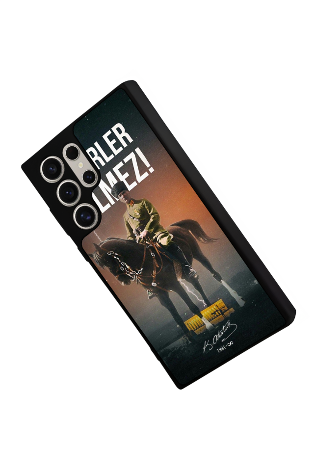 Samsung Galaxy S22 Ultra Uyumlu Mustafa Kemal Ataturk Tasarımlı Glossy Premium Kılıf
