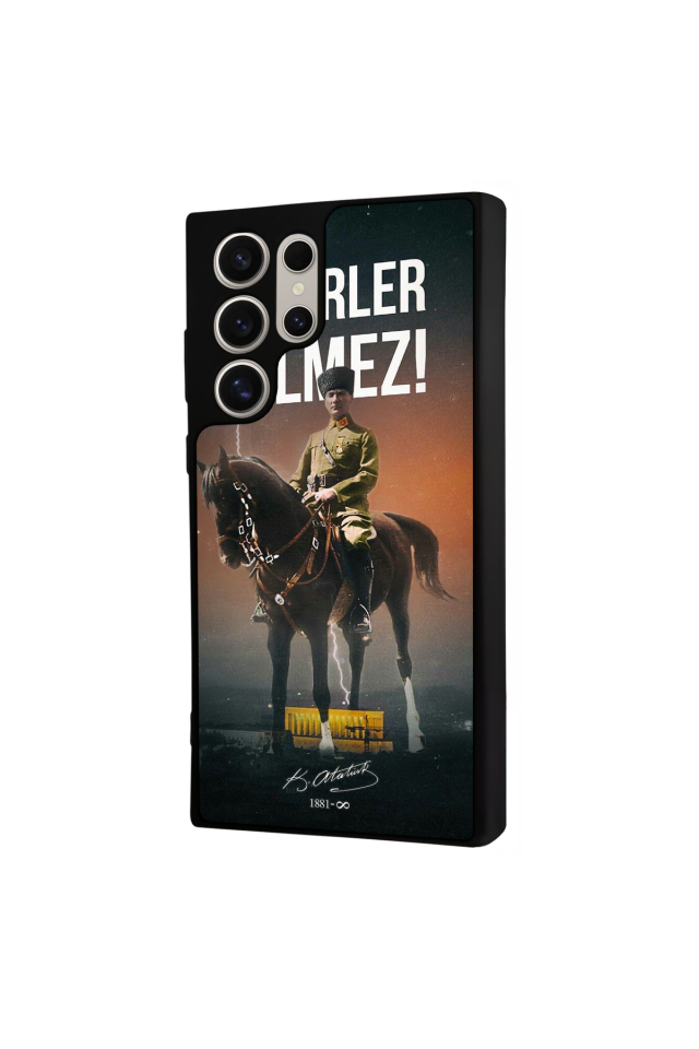 Samsung Galaxy S22 Ultra Uyumlu Mustafa Kemal Ataturk Tasarımlı Glossy Premium Kılıf