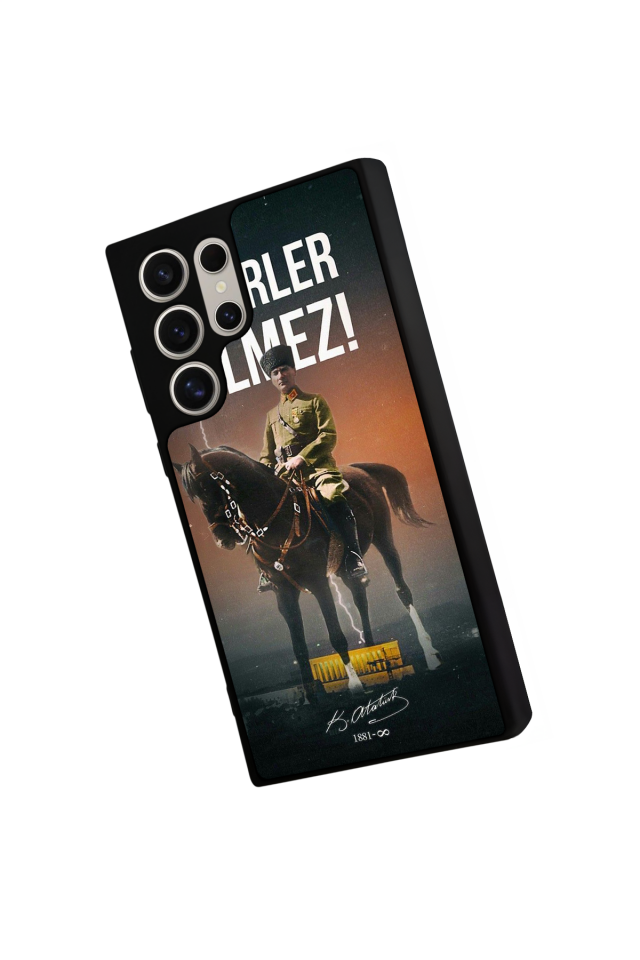 Samsung Galaxy S22 Ultra Uyumlu Mustafa Kemal Ataturk Tasarımlı Glossy Premium Kılıf