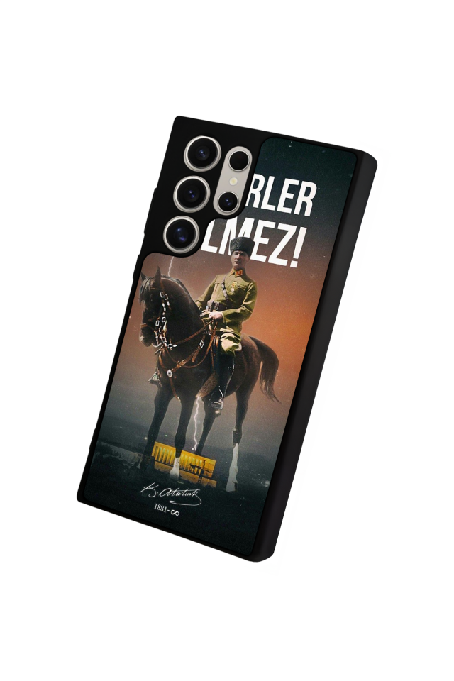 Samsung Galaxy S22 Ultra Uyumlu Mustafa Kemal Ataturk Tasarımlı Glossy Premium Kılıf