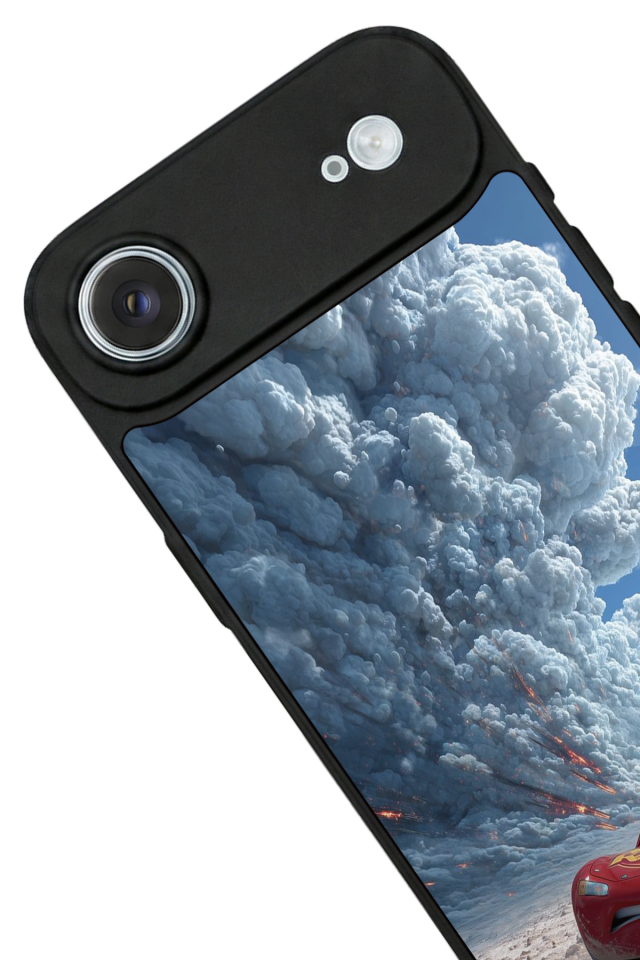 iPhone 17 Air Uyumlu Şimsek McQueen Tasarımlı Glossy Premium Kılıf