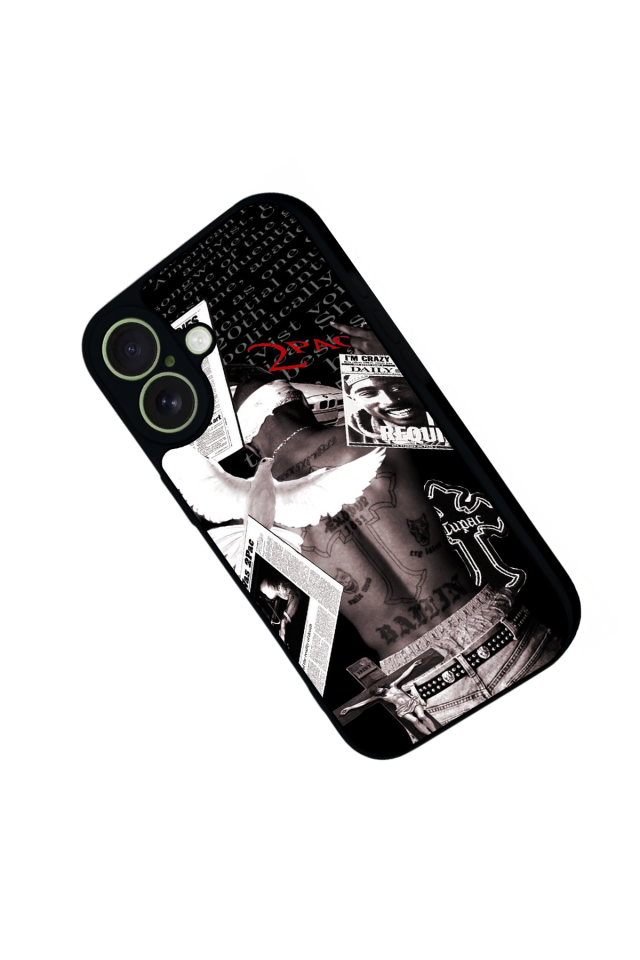 iPhone 17 Uyumlu Tupac Tasarımlı Glossy Premium Kılıf