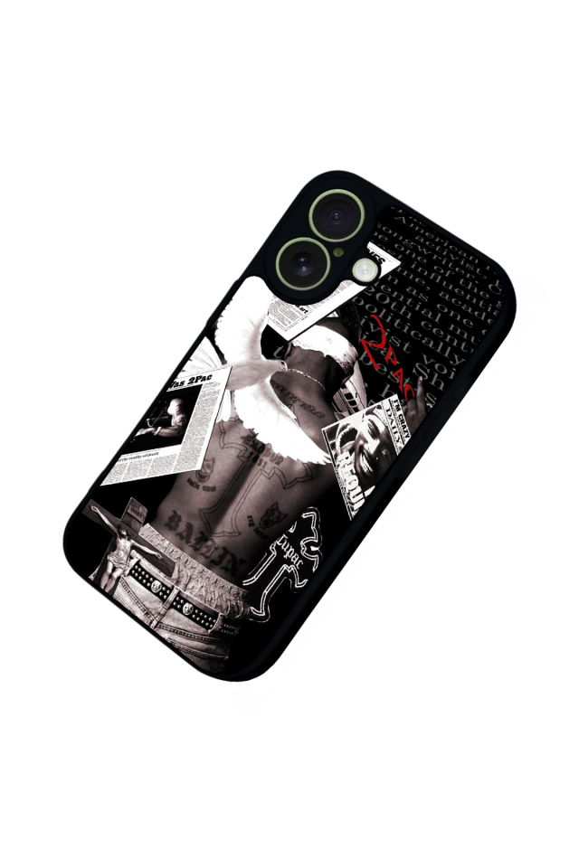 iPhone 17 Uyumlu Tupac Tasarımlı Glossy Premium Kılıf