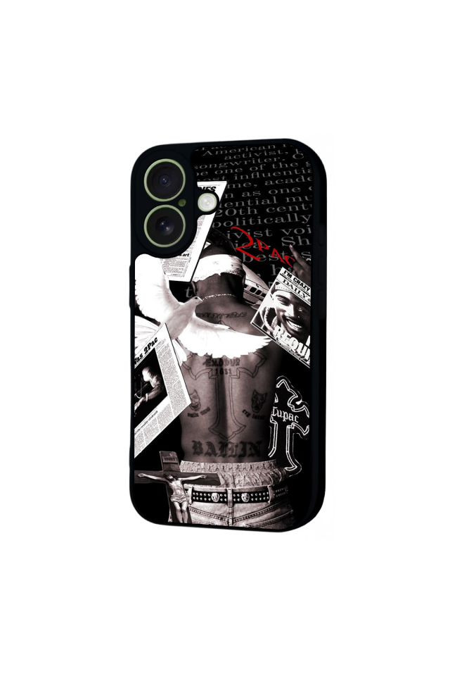 iPhone 17 Uyumlu Tupac Tasarımlı Glossy Premium Kılıf