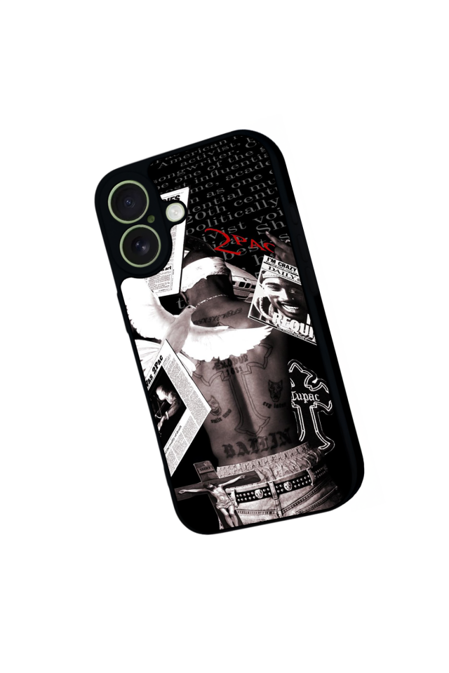 iPhone 17 Uyumlu Tupac Tasarımlı Glossy Premium Kılıf