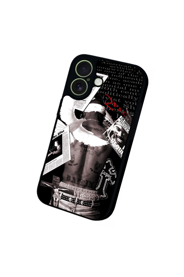 iPhone 17 Uyumlu Tupac Tasarımlı Glossy Premium Kılıf