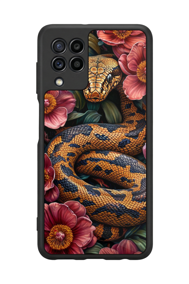 Samsung Galaxy M32 Uyumlu Yılan Tasarımlı Glossy Premium Kılıf