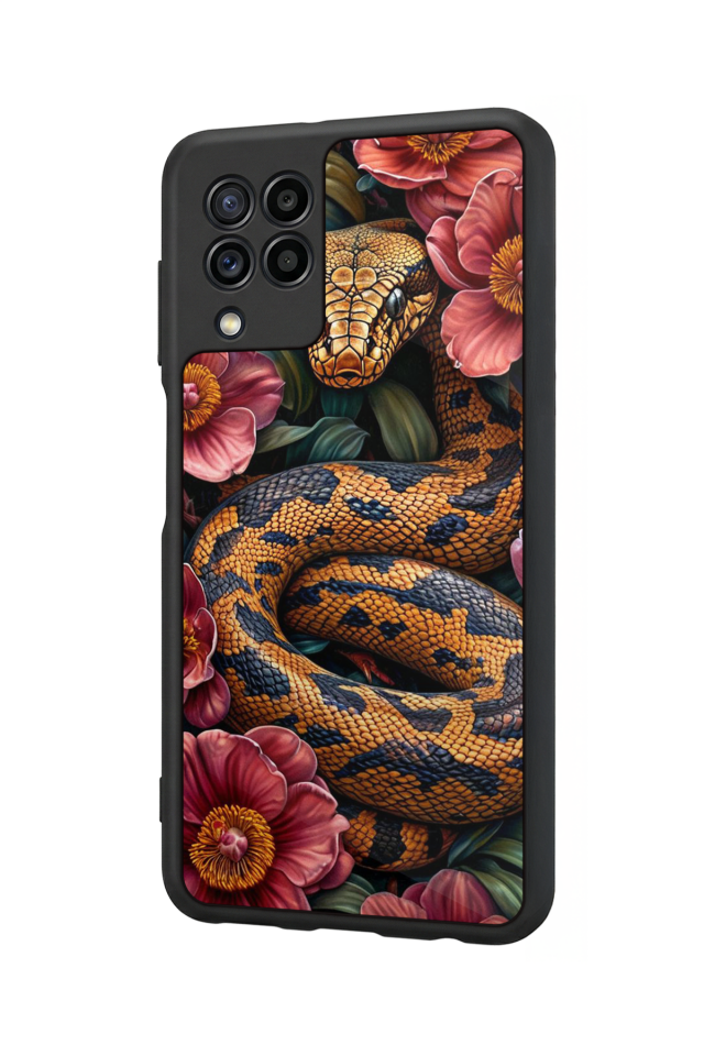 Samsung Galaxy M32 Uyumlu Yılan Tasarımlı Glossy Premium Kılıf