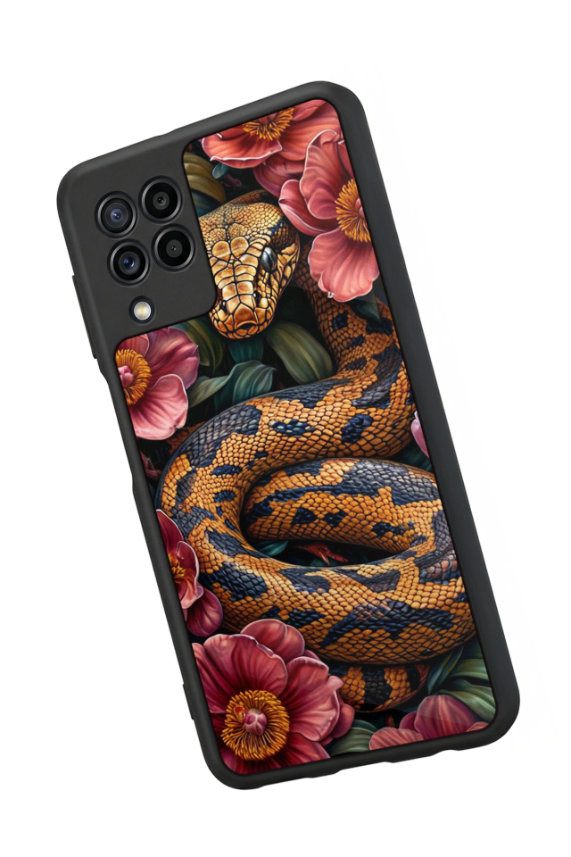 Samsung Galaxy M32 Uyumlu Yılan Tasarımlı Glossy Premium Kılıf
