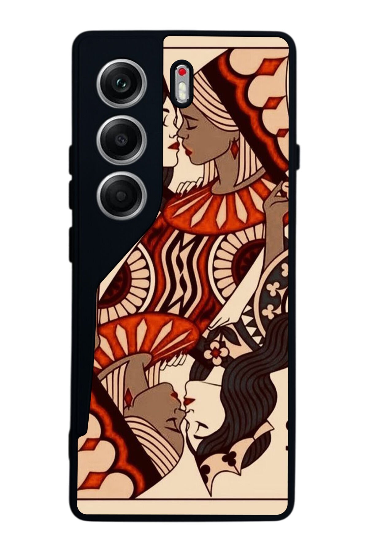 Tecno Camon 40 Uyumlu Kalp Love Tasarımlı Glossy Premium Kılıf