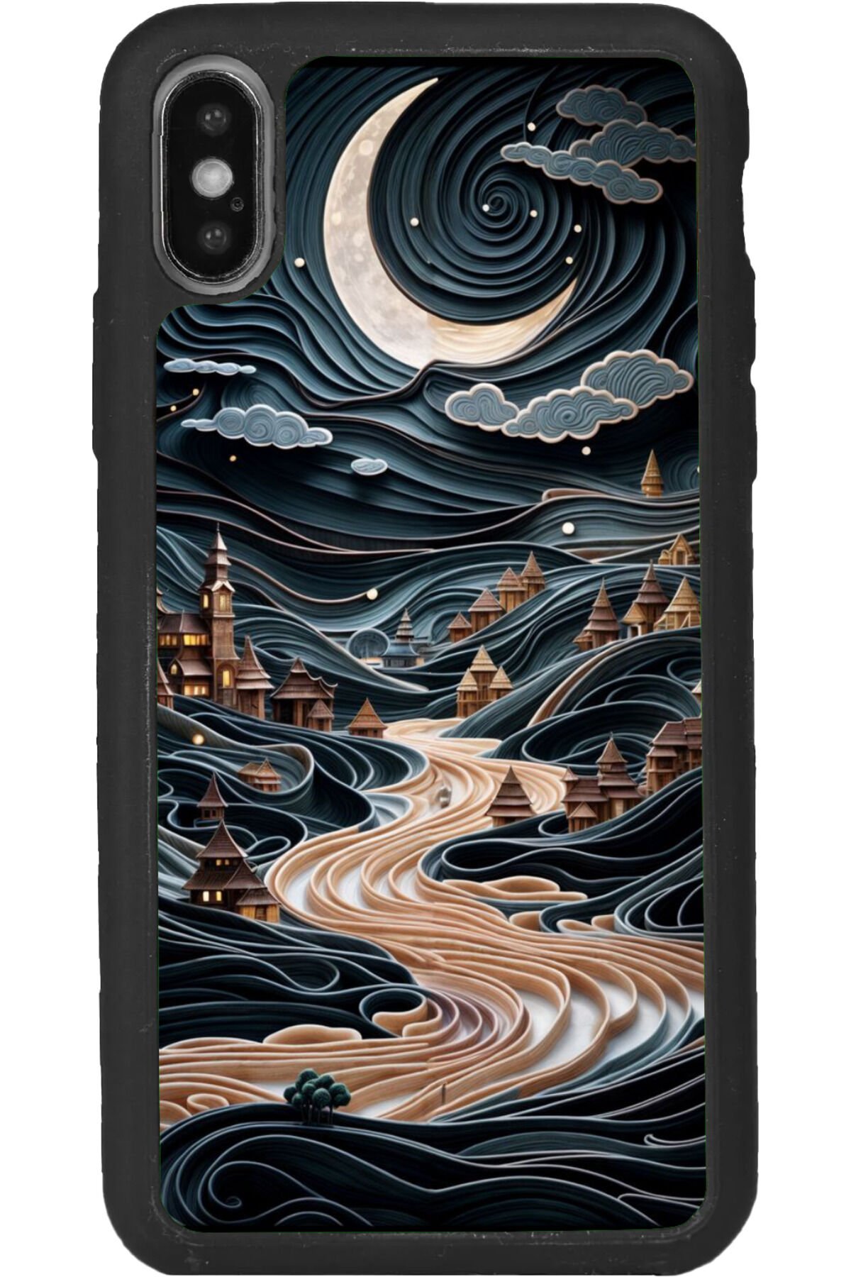 iPhone XS Max Uyumlu Mat Siyah uyumlu Kılıf – Yumuşak Silikon, Koruyucu, Şok Emici Kapak
