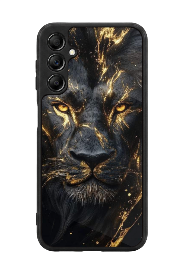 Samsung Galaxy A14 Uyumlu Aslan Tasarımlı Glossy Premium Kılıf