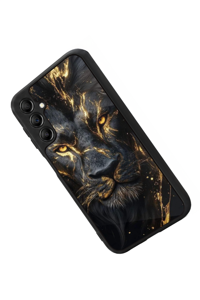 Samsung Galaxy A14 Uyumlu Aslan Tasarımlı Glossy Premium Kılıf
