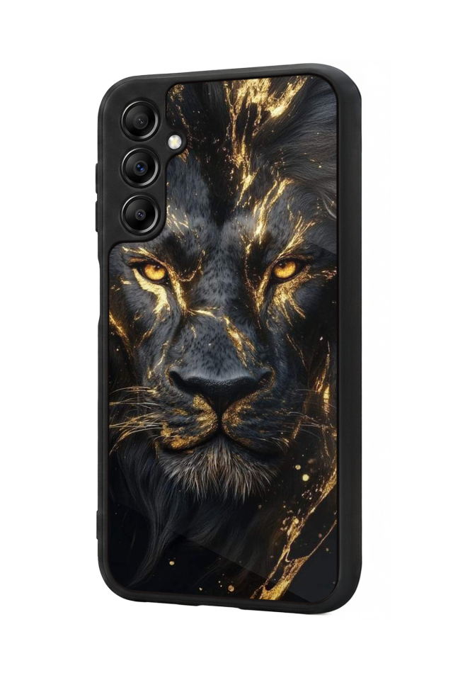 Samsung Galaxy A14 Uyumlu Aslan Tasarımlı Glossy Premium Kılıf
