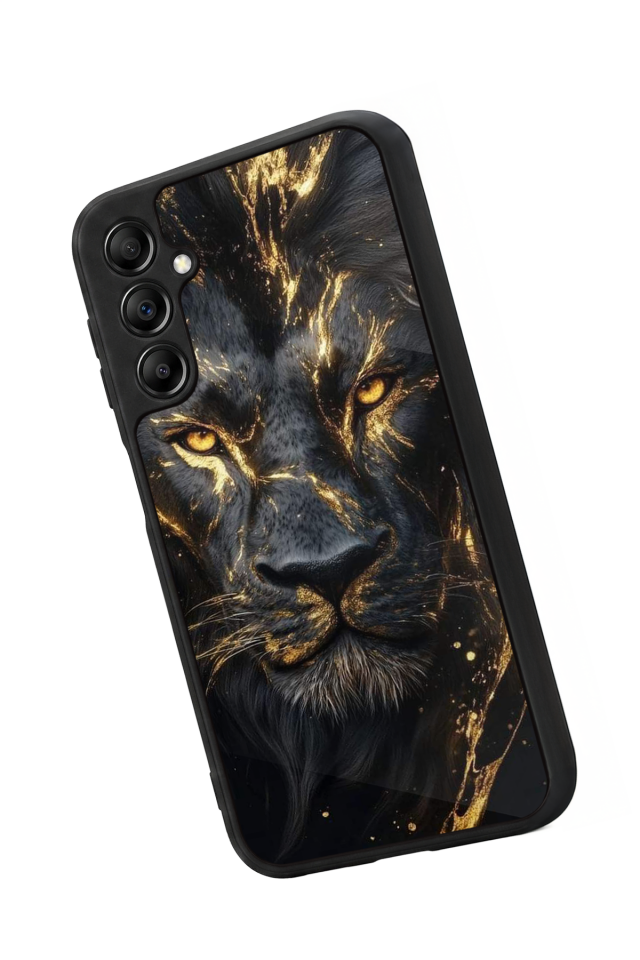 Samsung Galaxy A14 Uyumlu Aslan Tasarımlı Glossy Premium Kılıf