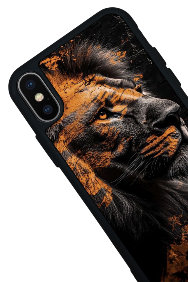 iPhone XS Max Uyumlu Aslan Tasarımlı Glossy Premium Kılıf