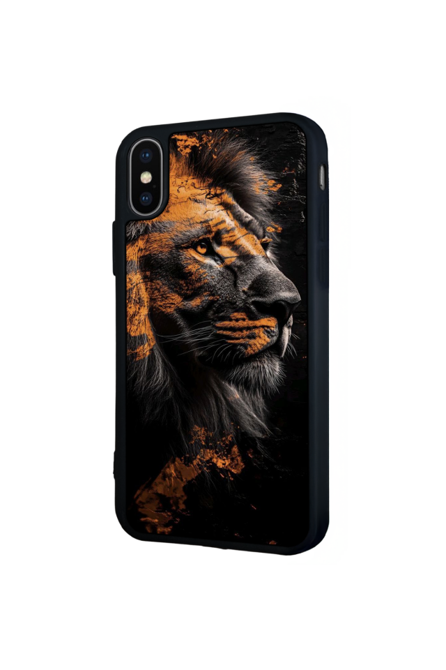 iPhone XS Max Uyumlu Aslan Tasarımlı Glossy Premium Kılıf