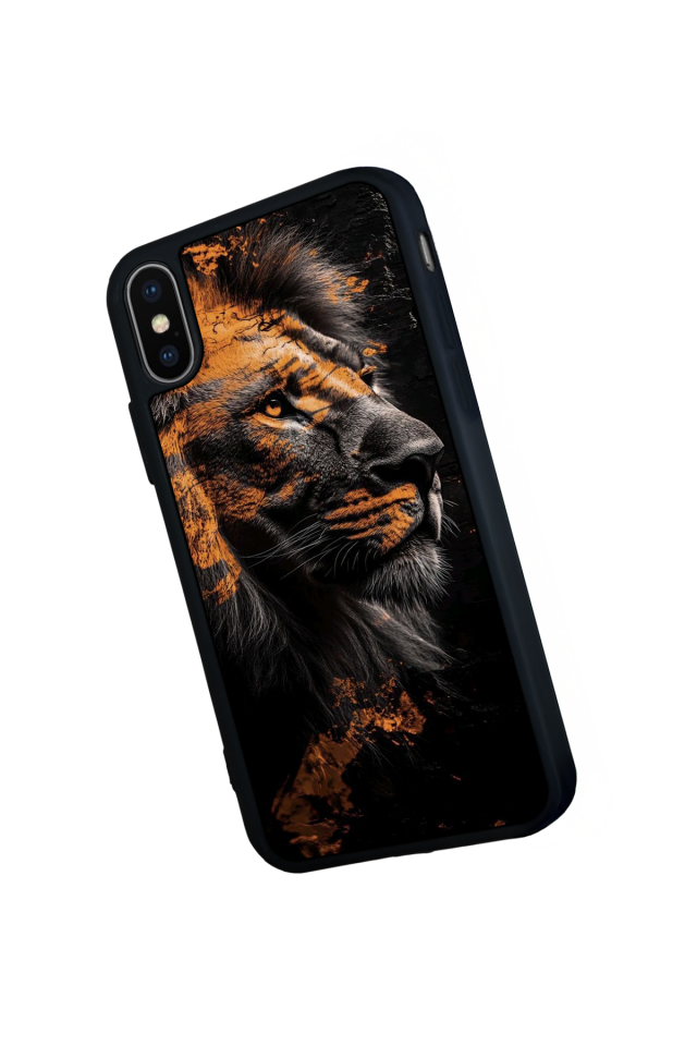 iPhone XS Max Uyumlu Aslan Tasarımlı Glossy Premium Kılıf