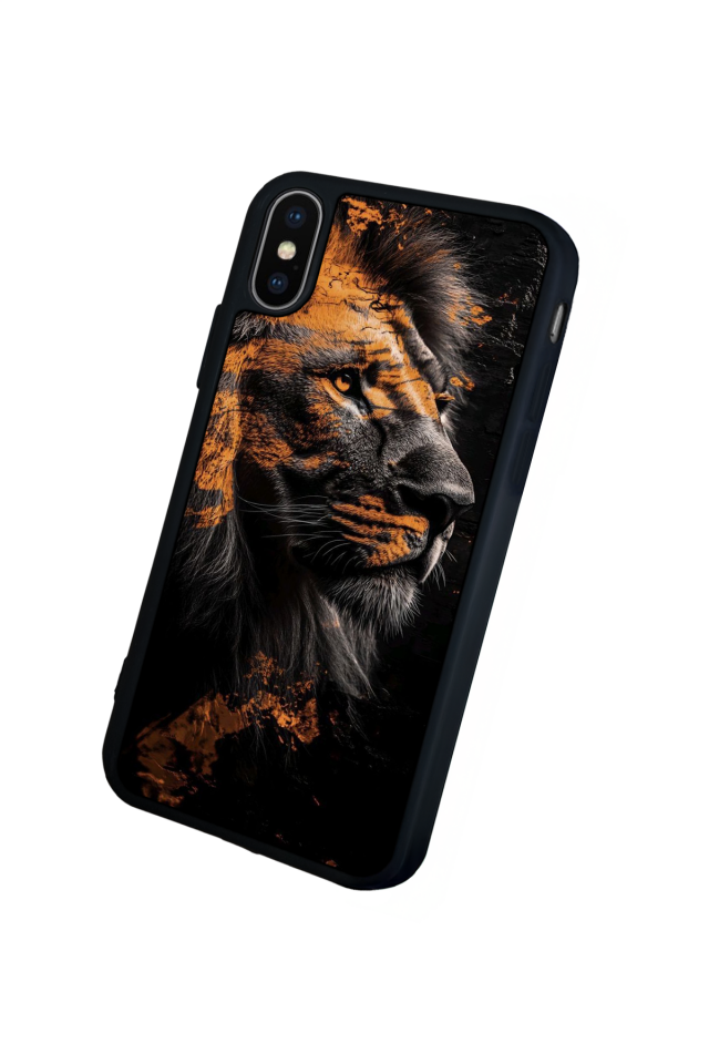 iPhone XS Max Uyumlu Aslan Tasarımlı Glossy Premium Kılıf