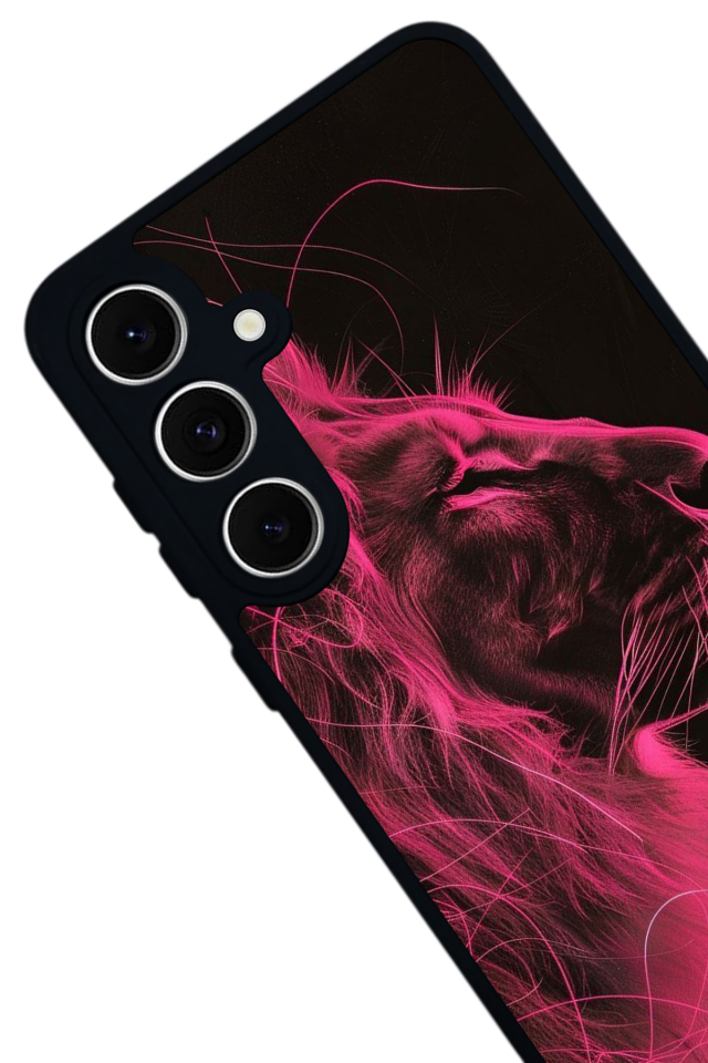 Samsung Galaxy S24 FE Uyumlu Aslan Tasarımlı Glossy Premium Kılıf