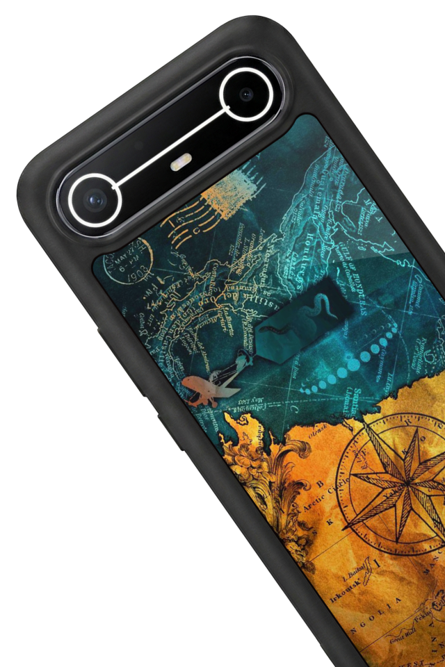 Tecno Spark Slim 5G Uyumlu Harita Tasarımlı Glossy Premium Kılıf