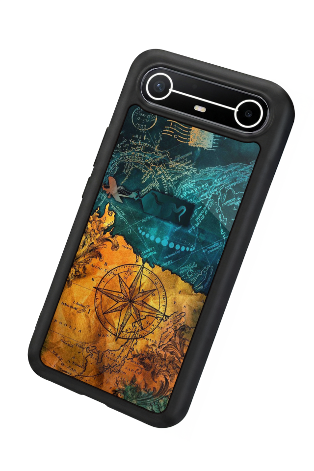 Tecno Spark Slim 5G Uyumlu Harita Tasarımlı Glossy Premium Kılıf