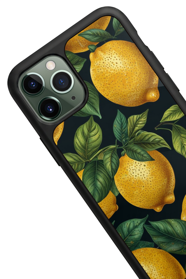 iPhone 11 Pro Uyumlu Limon Tasarımlı Glossy Premium Kılıf