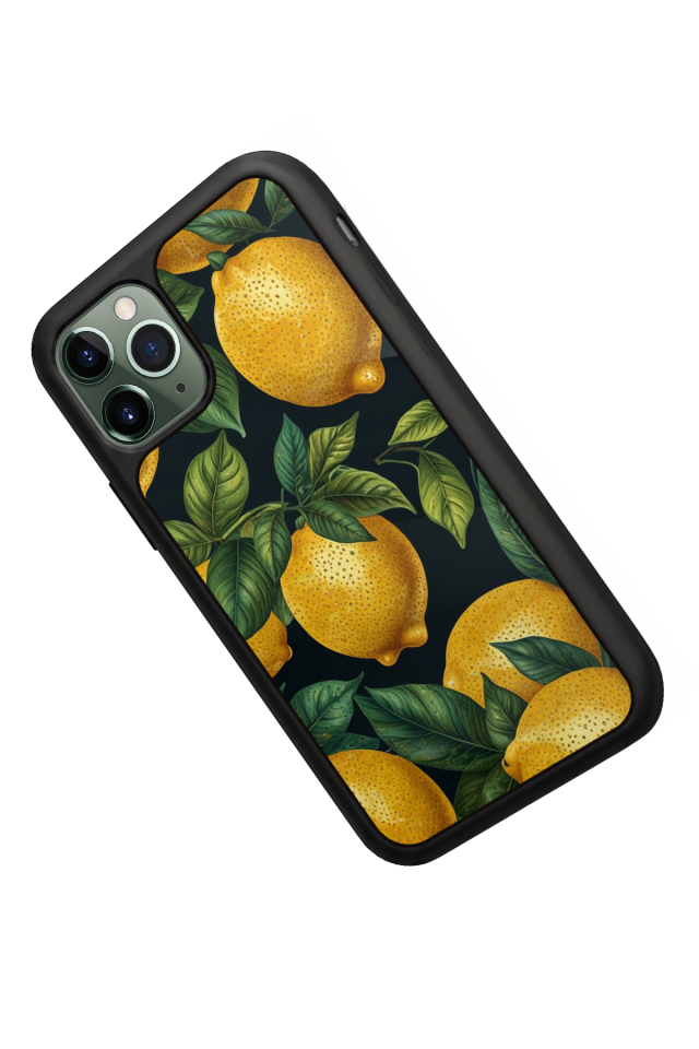 iPhone 11 Pro Uyumlu Limon Tasarımlı Glossy Premium Kılıf