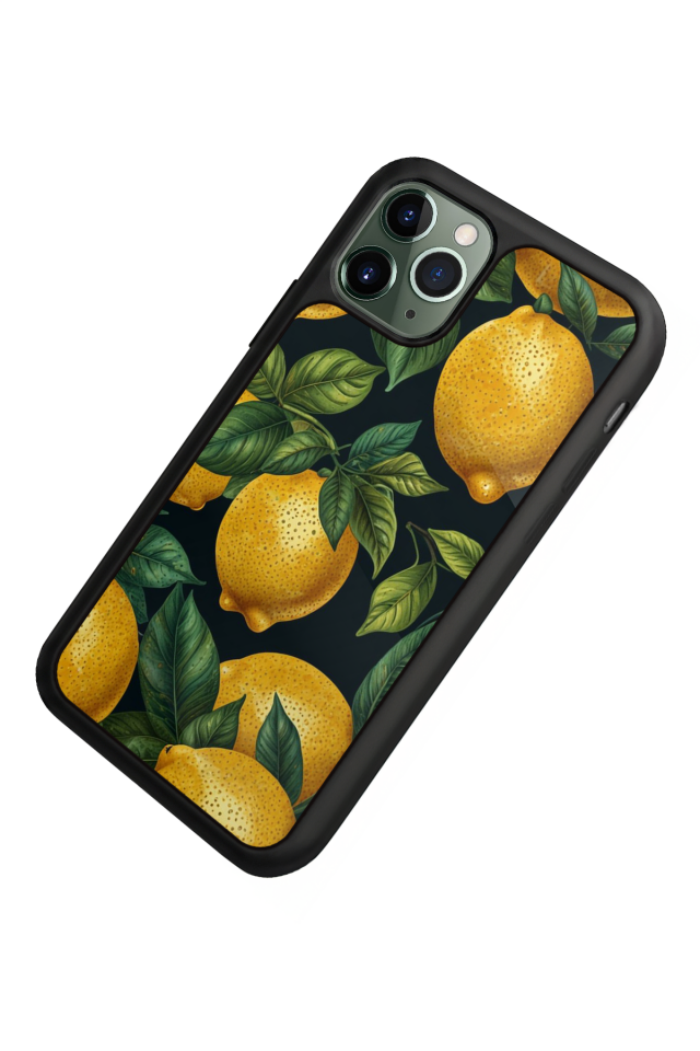 iPhone 11 Pro Uyumlu Limon Tasarımlı Glossy Premium Kılıf
