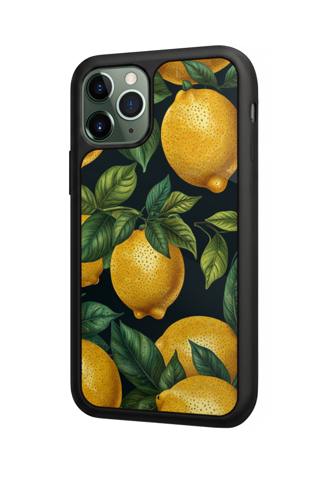 iPhone 11 Pro Uyumlu Limon Tasarımlı Glossy Premium Kılıf