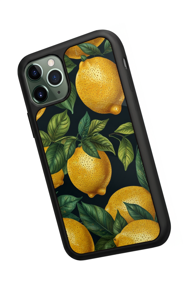 iPhone 11 Pro Uyumlu Limon Tasarımlı Glossy Premium Kılıf
