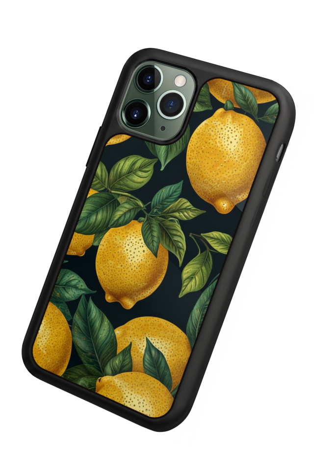 iPhone 11 Pro Uyumlu Limon Tasarımlı Glossy Premium Kılıf