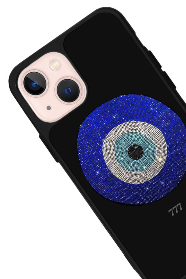 iPhone 13 Mini Uyumlu Nazar Tasarımlı Glossy Premium Kılıf